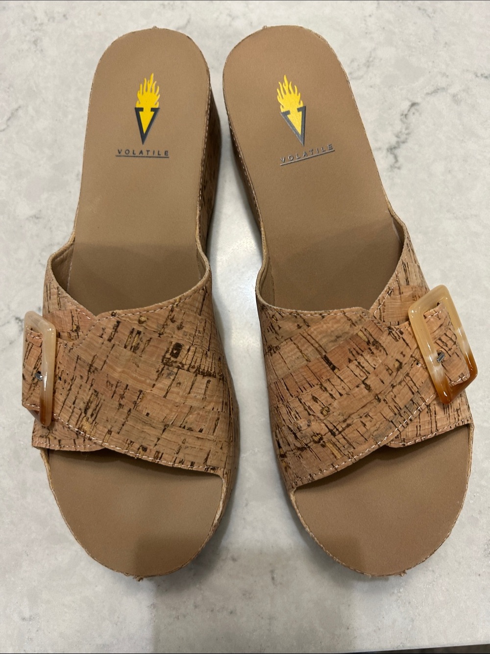 Volatile Cork Sandals